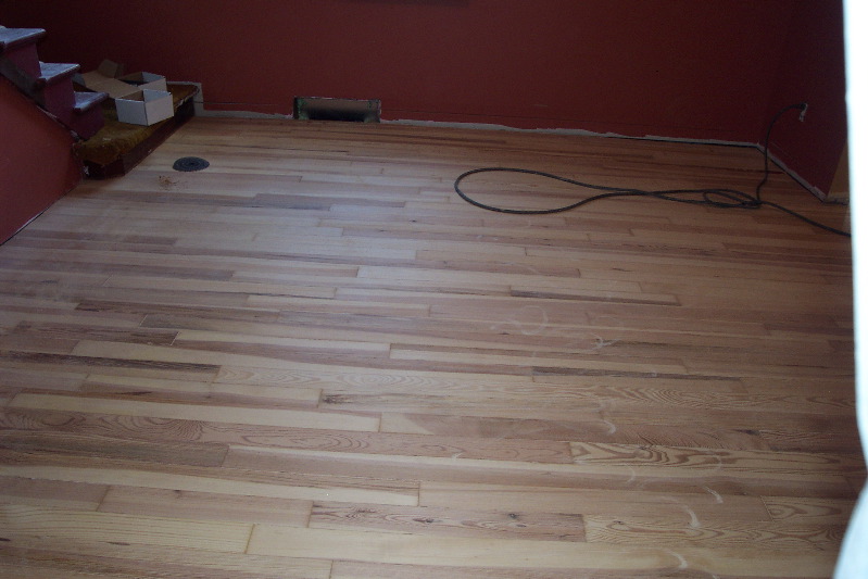 October 23: Sanding is complete.  Natural wood.