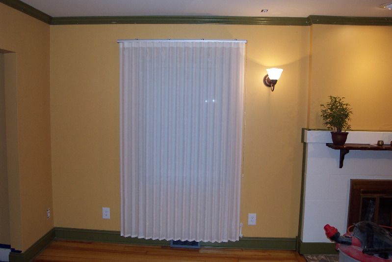 Blinds leave clearance for return vents.