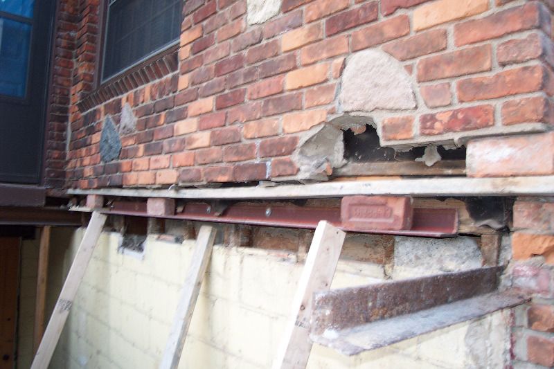 Here's another view of the brick ledge beam.