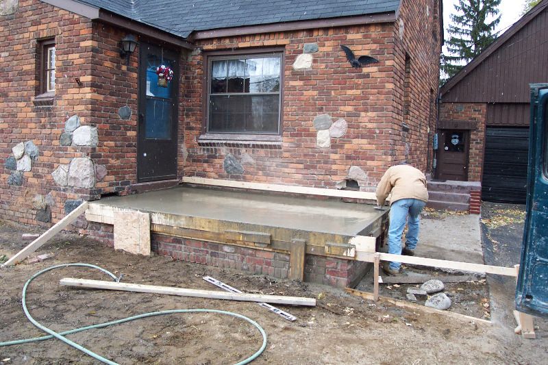 Friday, November 1, the porch is poured.